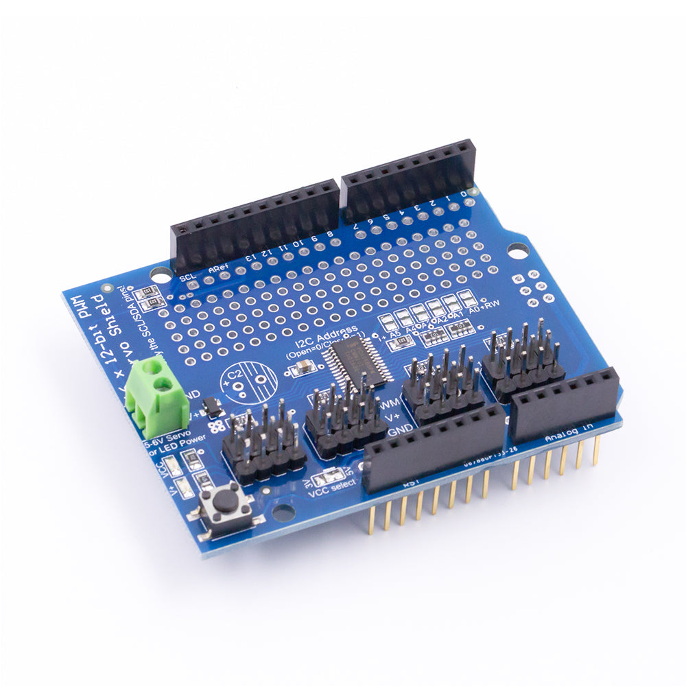 16-Kanaals 12-Bit PWM I2C interface PCA9685 Servo Shield voor Arduino UNO R3 (BNL13)