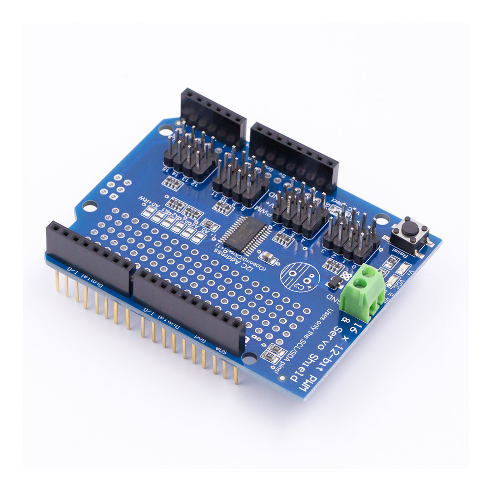 16-Kanaals 12-Bit PWM I2C interface PCA9685 Servo Shield voor Arduino UNO R3 (BNL13)