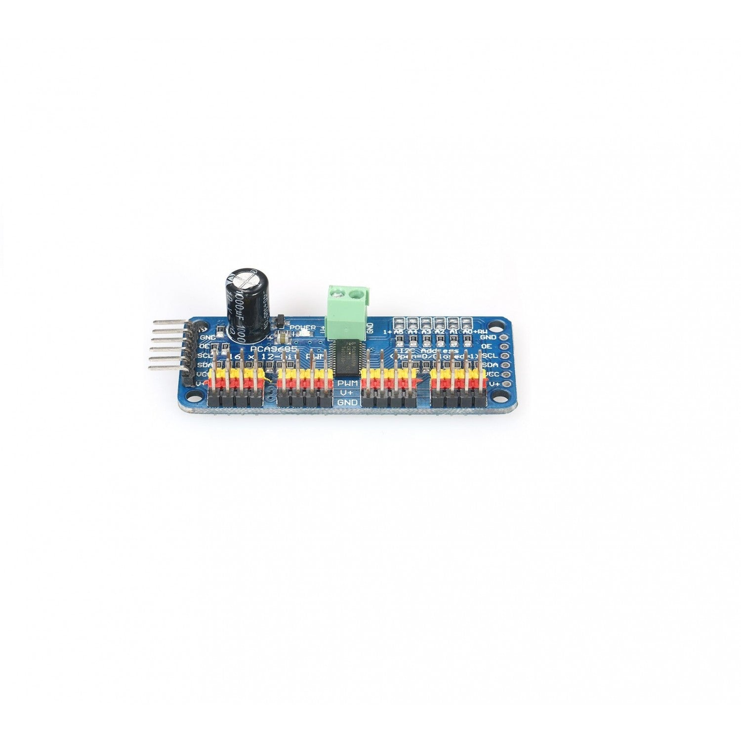 16-kanaals 12-bit PWM/Servo Aansturing, I2C interface, shield PCA9685 (BNL291)