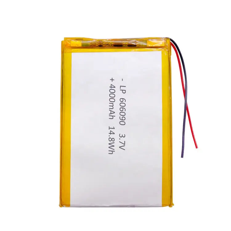 Oplaadbare platte LIPO-batterij 3.7V 4000mAh Lithium Polymeer Model 606090 (BNL257)