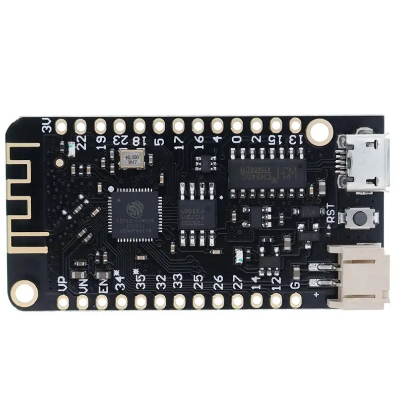 Wemos Lolin32 Lite V1.0 ESP-32 WiFi Bluetooth Dev Board Antenne CH340G Rev1 MicroPython 4MB USB-C (BNL272)